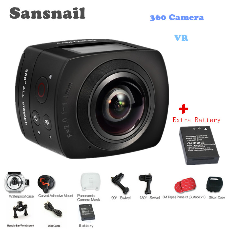   Sansnail SV500     1440P @ 30FPS HD Wi-Fi    360    cam VR