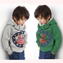 Winter Autumn Baby Boys Kids Warm Coat Tops Hooded Jacket Sweater 2-7Y