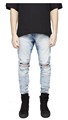 30 36 sexy pants korean mens designer clothes fashion denim jumpsuit black light blue skinny destroyed