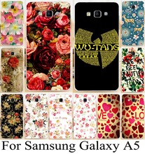 Красивый цветок шаблон жесткий пластмассовый чехол мешок для Samsung Galaxy A5 A500 A5000 прекрасный мода шаблон кожного покрова