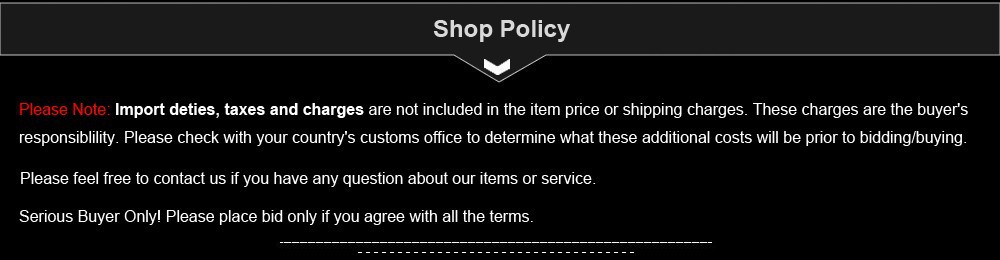 Shop Policy