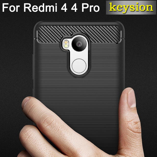 Для Xiaomi Redmi 4 Pro Простые Case Задняя Крышка Для Fundas Xiaomi Redmi 4 Case Силиконовые Углеродного Волокна Матовый ТПУ Мобильный Телефон случаях