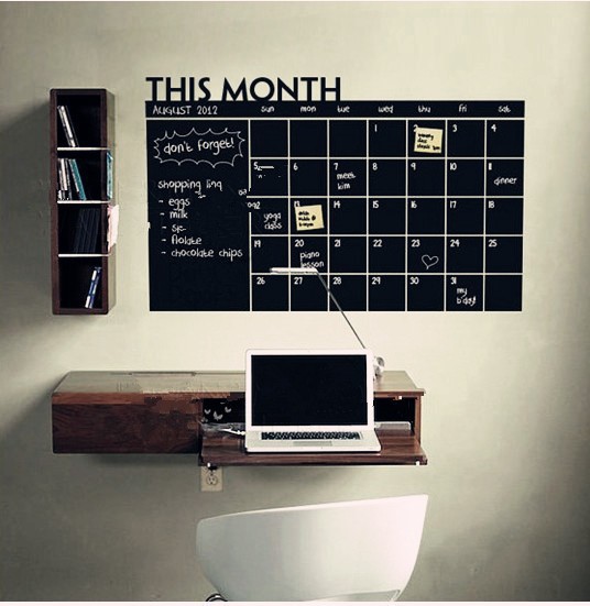 Image of WALL STICKER This Month Calendar chalkboard wall stickers carved trade explosions PCs The blackboard Stickers