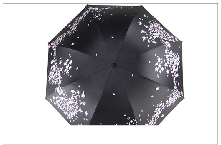 Creative Sakura Girls Folding Umbrella Sunscreen Vinyl blue black sunshade women\'s umbrella Japanese umbrella HI03 (6)