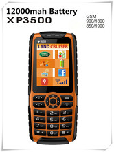 2015 New 2.4 Inch Rugged Phone XP3500 Power Bank Mobile Phone GSM Dual SIM Card Senior Flashlight Big Speaker  PK Xiaocai X6