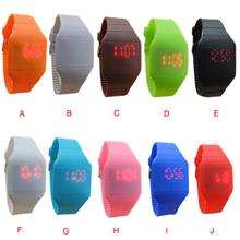 Hot Marketing Fashion Classical Fashion Colorful The Jelly Ultra Thin LED Silicone Sport Wrist Watch June9