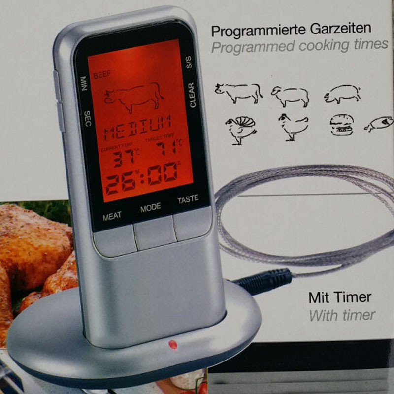 wireless remote bbq meat thermometer 6003