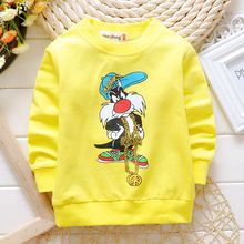2016 Spring cotton cute cartoon 4 colors long sleeved children t shirt 0 3 year baby