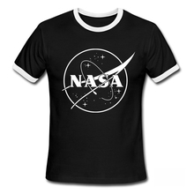 New Fashion Spring Summer NASA T Shirt Men Clothing Tops Tshirt Printed Mens Camiseta Short Sleeve O Neck Top S-2XL Free Package