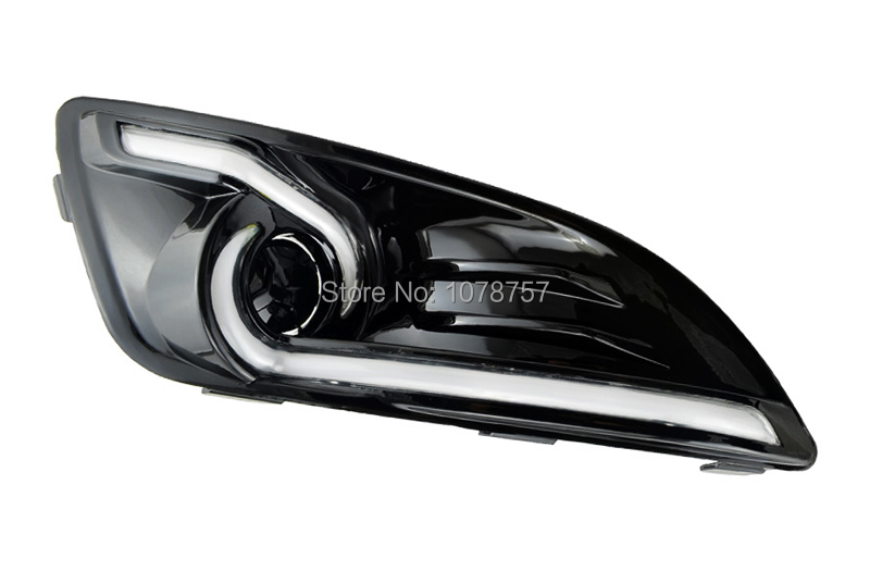 LED DRL With Amber Tunr Light Suitable For Ford Fiesta 2013-2014 (2)