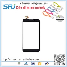 6.44 Inch Original Touch Screen Digitizer For UMI Cross C1 Outer Glass Panel MTK6589T Cellphone Repair Parts+A Free USB Cable
