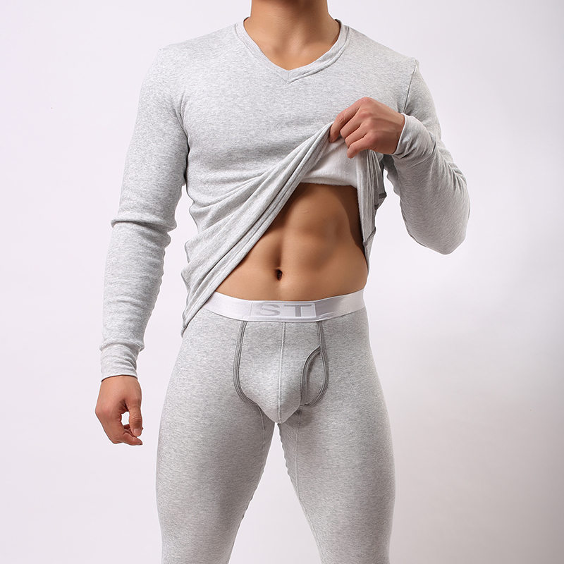 2015 Men Winter Warm Fleece Thermal Underwear Sets Mens Long Johns Sexy Thermal Underwear Sets 0955