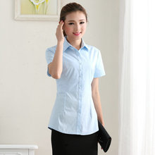 2016 Plus Size clothing office lady summer professional shirt women’s white shirt 829