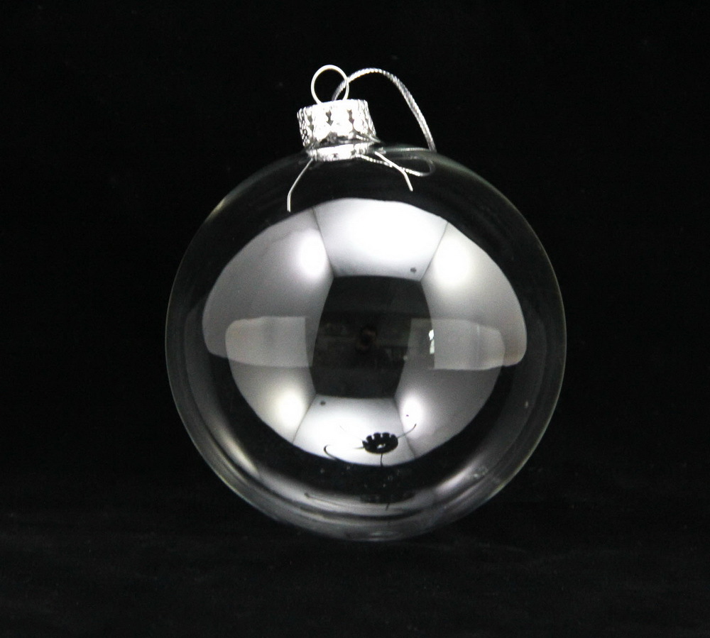 8CM Clear Glass Christmas Balls (100PCS/Carton)in Christmas from Home