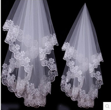 1 Layer 1.5m White Ivory Lace Bride Voile mariage Bridal Veil wedding accessories velos de novia veu de noiva com renda