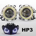 KT Headlight Suitable for Honda CBR500R 2013 2015 LED Angel Eyes Motorcycle HID Bi xenon Projector