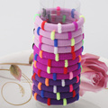 New 1pack 12pcs Candy Colored High Quality Hair Holders Elastics Hair Tie Hair Band Gum Circle