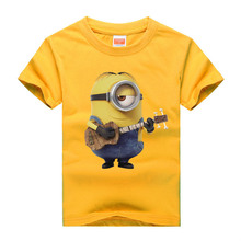Fashion Summer Short Sleeve Unisex Despicable Me Minion Girl Cartoon Baby Character Print Tops Boys T