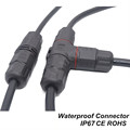 AC DC IP67 Waterproof Wire Connector Adapter 2 Pin 3 Pin Screw Locking Cable Industrial Electrical