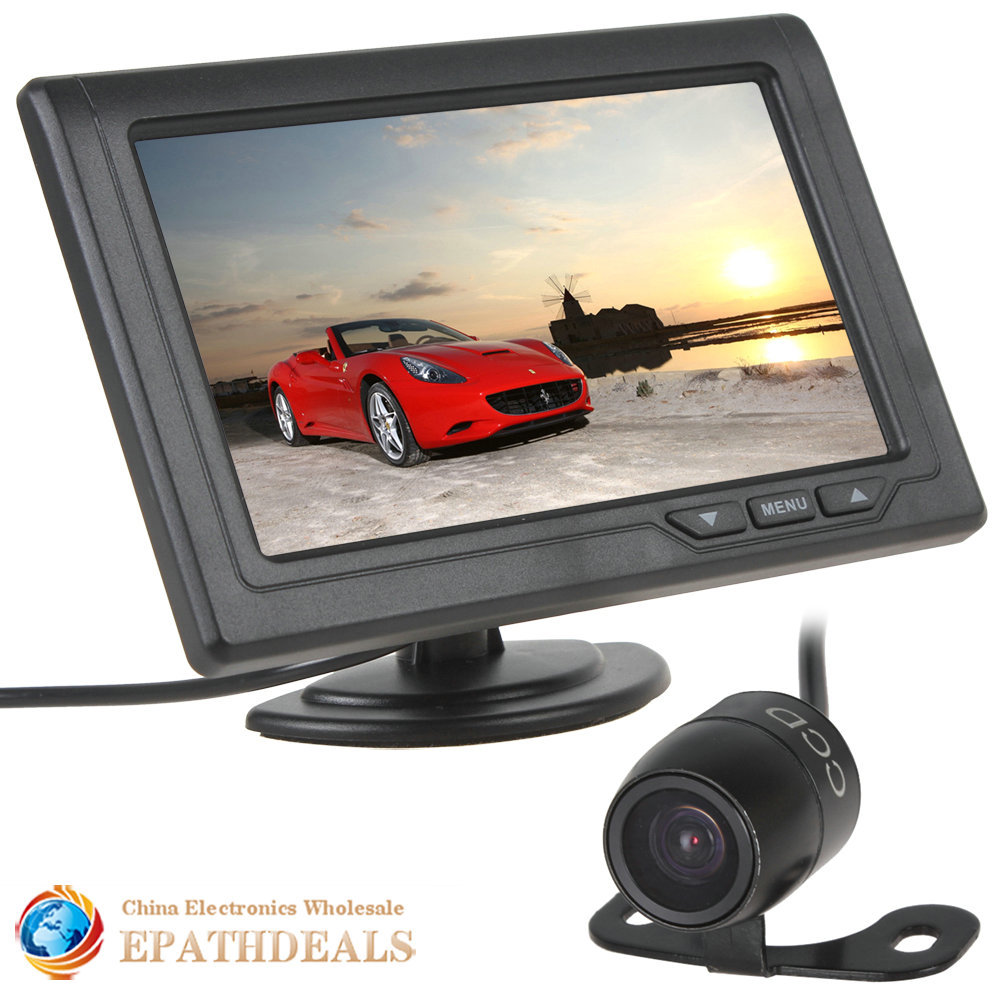 4.3 Inch Color TFT LCD Car Rear View Monitor 480 x 272 Auto Car Rear view Parking Monitor + 170 degree Car Reverse Backup Camera 4.3 Inch Color TFT LCD Car Rear View Monitor 480 x 272 Auto Car Rear view Parking Monitor + 170 degree Car Reverse Backup Camera
