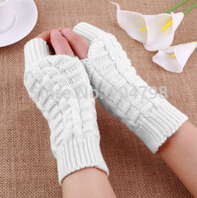 Fashion Unisex Men Women Knitted Fingerless Winter Gloves Soft Warm Mitten