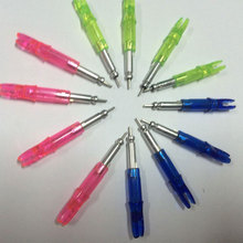 12PCS lot 3colors Lighted Arrow Nocks for Compound Bow ID 6 2mm Archery Arrows Lighted LED