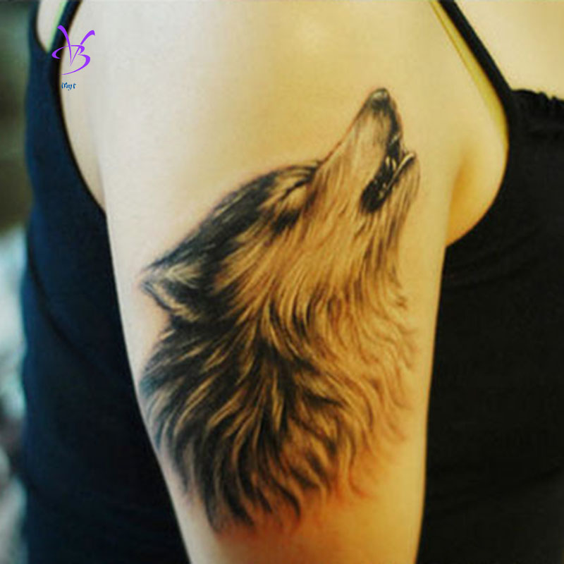 Image of 2016 New Myt Wolf Tattoo Waterproof Mens Temporary Tattoos Body Art Tatto Stickers