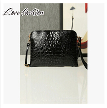 New Promotion 2015 fashion pu Leather Crocodile pattern Women Handbag Shoulder Bag female Messenger Bag ladies