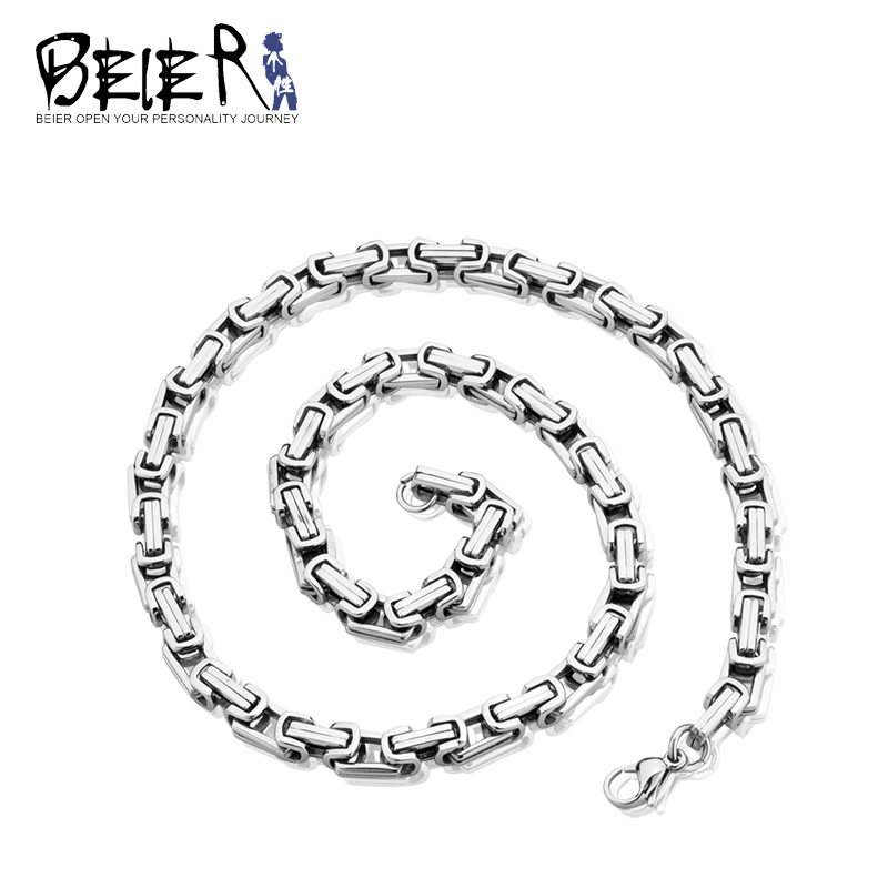 316L STAINLESS STEEL Men s Fashion Necklace Chain jewlery 7 5mm Width 22inch Length BN1024