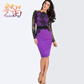 2016 Summer Style Lace Dresses New Perspective Women Elegant Off Shoulder Belted Stretch Bodycon Pencil Dress