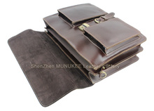 Luxury Genuine Leather Men s Briefcase Leather Business Briefcase 15 laptop Bag Shoulder Bag Men s