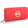 Women Brand Embossing Letter Wallet With Wristlet Ladies Double Zipper PU Leather Purse Clutches Pouch Portefeuille