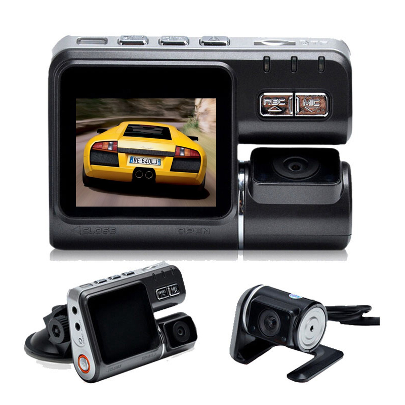 I1000 Car DVR Dual Lens Camcorder HD 1080P Dash Cam with Rear View Camera Car Black Box DVR Camera Dual Camera Allwinner Car DVR