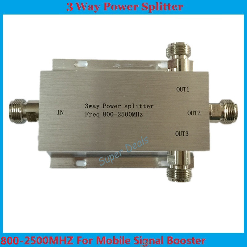 New 3 Way N-Type Power Divider Splitter 800~2500MHz for GSM CDMA 3G signal booster repeater ,connect to indoor antenna