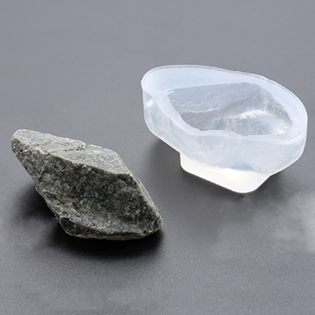 2pcs Stone Ornament Pendant Silicone Mold Resin Casting Mould Jewelry Making