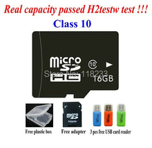 free shipping wholesale memory card  2GB 4GB 8GB 16GB 32GB 64GB high speed class 10 micro sd hc card + Free adapter + USB reader