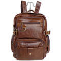 Fashion Unique Design Vintage Genuine Leather Unisex Women Men s Backpacks Cowhide Leather Satchel Bookbag Travel