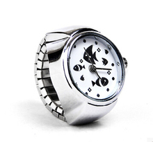 Free shipping 2014 new ring watch Finger Ring Watch with stretchable Steel watchbands Elastic Quartz