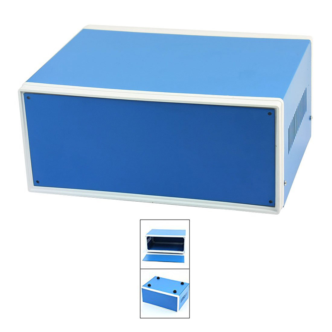 9.8" x 7.5" x 4.3" Blue Metal Enclosure Project Case DIY Junction Box ED 