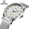 Readeel Brand Men s watches dress quartz watch men steel mesh strap quartz watch Ultra thin