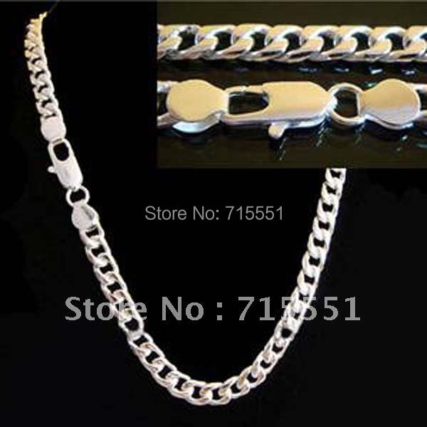 CN2 Promotion Sale Men Jewelry Free Shipping High Quality 925 Sterling Silver 4MM Chain Necklace For