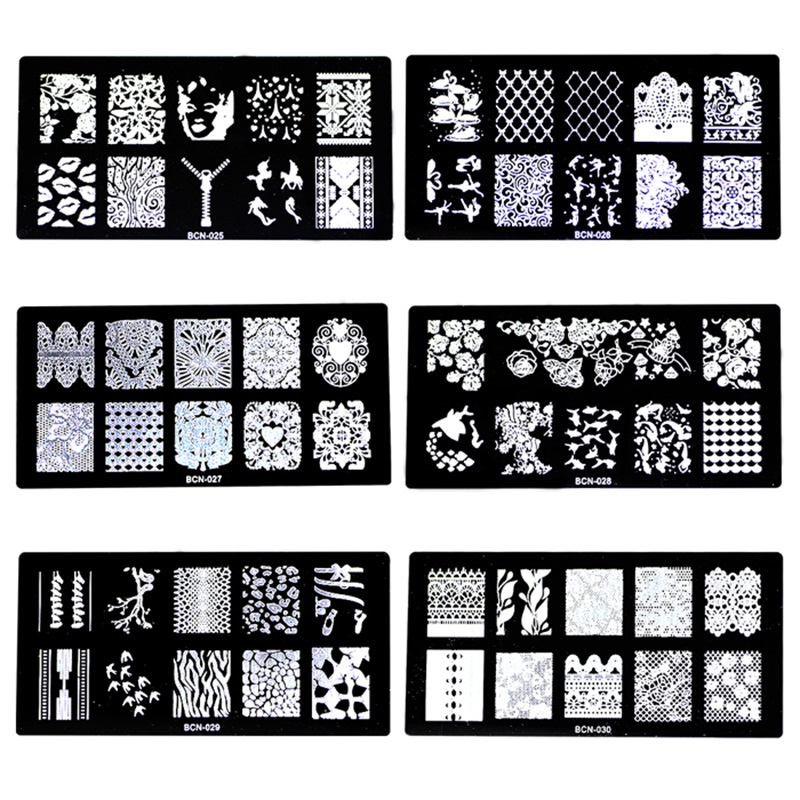 Image of New arrival nail stamping plates 30 Designs optional 1 pcs stamp template Nail Art Image stamper Plates stencil Na4007