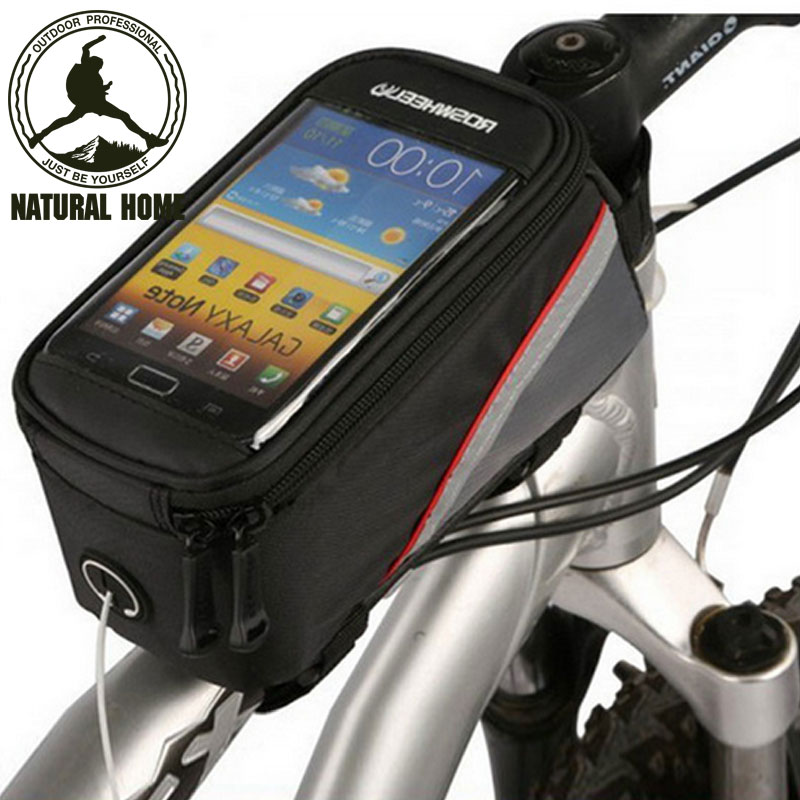 Image of [NaturalHome] Brand Roswheel Bicycle Front Bag Mountain Bike Accessories Bicycle Pannier Sports Bike Phone MTB Cycling Bag