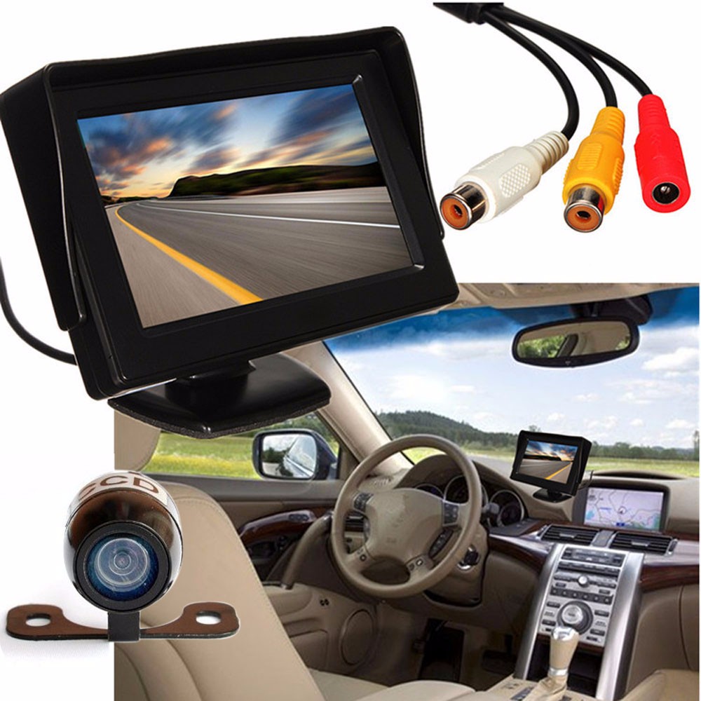 Tiptop NEW 4.3'' TFT LCD Car Rear View Backup Monitor+Wireless Parking Night Vision Camera Free Shipping L624