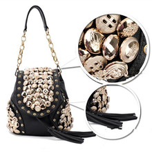 Casual PU Women Shoulder Bag Handbag Crossbody Multi-function Women Tote Tassel Buttons Decoration Zipper