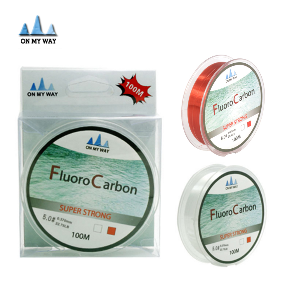 Buy 100M Fluorocarbon Fishing Line two colors red
