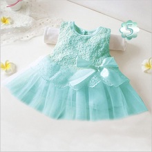 Sweet Girls Kids Flower Princess Party Lace Dress Gown Wedding Prom Dress