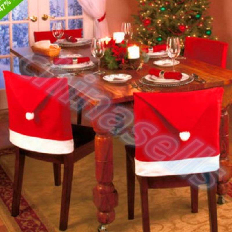 1pcs fashion santa claus hat chair back cover christmas 1pcs fashion santa claus hat chair back cover christmas
