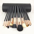 New Professional 12pcs Makeup Brushes Set Eyeshadow Foundation Blending Cosmetic Make Up Tools With Elliptic Cylinder