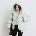 European and American Style Winter Women s Fashion Cardigan Long sleeved Cotton All match Padded Coats